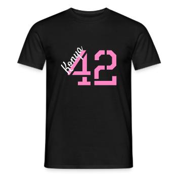 Konya 42 Kennzeichen Türkei - Männer T-Shirt - Schwarz - Vorne - AI Model Male 178 light (178cm)