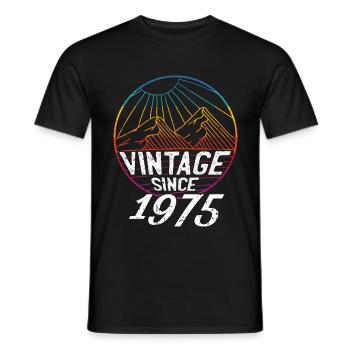 Anniversaire 1975 75 Vintage Vintage Vintage Millésime Cadeau - T-shirt homme - noir - Devant - AI Model Male 178 light (178cm)