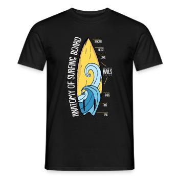 Surf surf surf surf surf planche de surf plage cadeau - T-shirt homme - noir - Devant - AI Model Male 178 light (178cm)