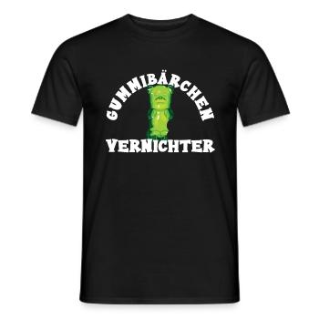 Gummibärchen vernichter - Männer T-Shirt - Schwarz - Vorne - AI Model Male 178 light (178cm)