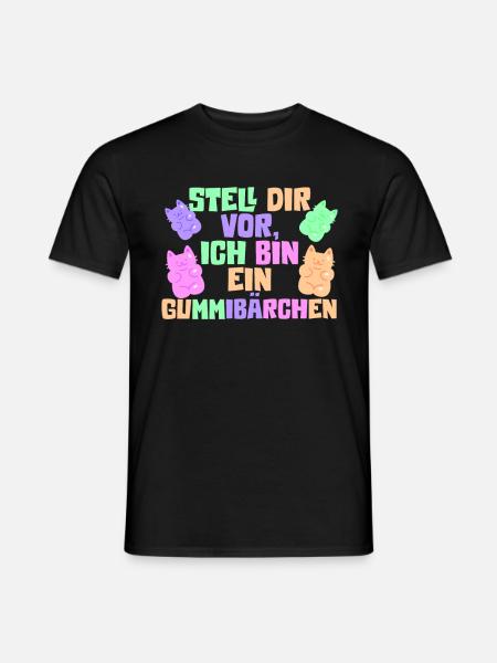 Ich bin ein Gummibärchen - Männer T-Shirt - Schwarz