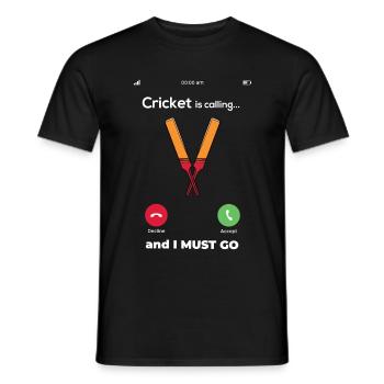 Cricket Sport Cricketspieler Schlagmann Geschenk - Männer T-Shirt - Schwarz - Vorne - AI Model Male 178 light (178cm)