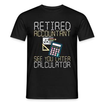 Calculator Accountant Pension - Men's T-Shirt - black - Front - AI Model Male 178 light (178cm)