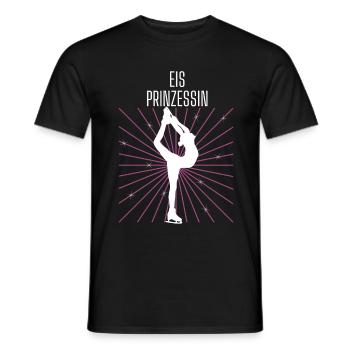 Eis Prinzessin Schlittschuhlaufen - Männer T-Shirt - Schwarz - Vorne - AI Model Male 178 light (178cm)