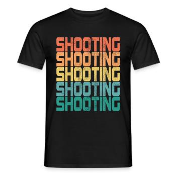 Schießen Shooting Spruch Retro Geschenk - Männer T-Shirt - Schwarz - Vorne - AI Model Male 178 light (178cm)