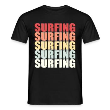 Surfer Girl Surf Surfer Saying Retro Gift - Men's T-Shirt - black - Front - AI Model Male 178 light (178cm)