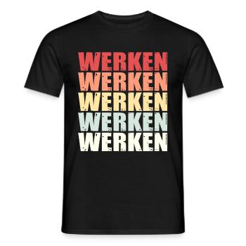 Arbeit Werk Werkzeug Spruch Retro Geschenk - Männer T-Shirt - Schwarz - Vorne - AI Model Male 178 light (178cm)