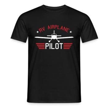 Airplane Airplane RV Pilot Saying Gift - Men's T-Shirt - black - Front - AI Model Male 178 light (178cm)