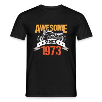Anniversaire 1973 73 Vintage Biker Vintage Cadeau - T-shirt homme - noir - Devant - AI Model Male 178 light (178cm)