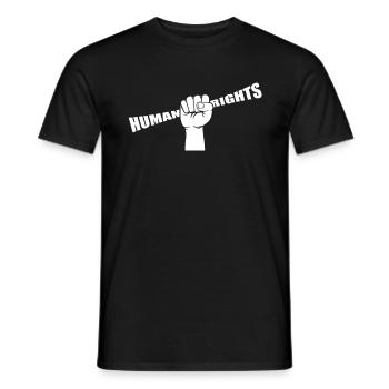 Human Rights - Men's T-Shirt - black - Front - AI Model Male 178 light (178cm)