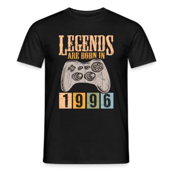 Birthday 1996 96 Gaming Retro Vintage Gift - Men's T-Shirt - black - Front - AI Model Male 178 light (178cm)