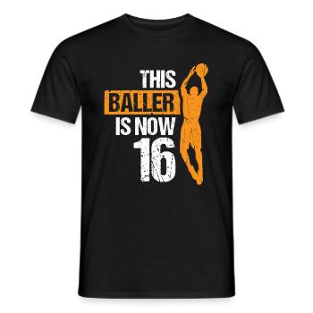 16th birthday years old vintage gift - Men's T-Shirt - black - Front - AI Model Male 178 light (178cm)