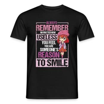 Anime Manga Japan Kawaii Funny Saying Gift - Men's T-Shirt - black - Front - AI Model Male 178 light (178cm)