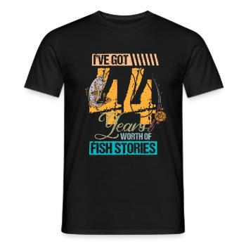44e anniversaire Pêcheur Pêcheur Vintage Cadeau - T-shirt homme - noir - Devant - AI Model Male 178 light (178cm)