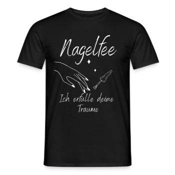 Nagelfee Nageltechnik Nageltante - Männer T-Shirt - Schwarz - Vorne - AI Model Male 178 light (178cm)