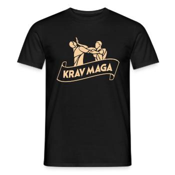 Krav Maga self-defense - Men's T-Shirt - black - Front - AI Model Male 178 light (178cm)