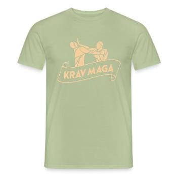 Krav Maga selbstverteidigung - Männer T-Shirt - Sage - Vorne - AI Model Male 178 light (178cm)