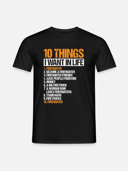 firefighter firefighter firefighter firefighter volunteer - Men's T-Shirt - black