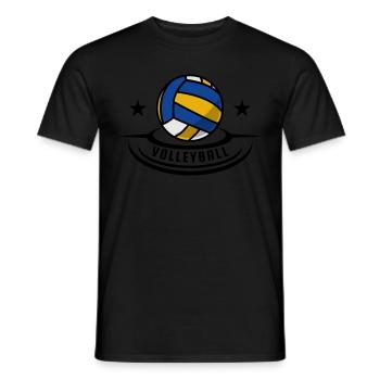 Volleyball and beach volleyball gift - Men's T-Shirt - black - Front - AI Model Male 178 light (178cm)
