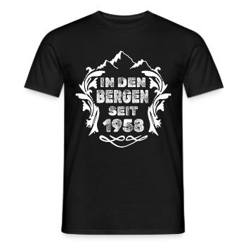 In den Bergen seit 1958 - Männer T-Shirt - Schwarz - Vorne - AI Model Male 178 light (178cm)