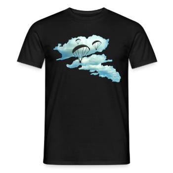 wolkenstraße paragliding - Männer T-Shirt - Schwarz - Vorne - AI Model Male 178 light (178cm)