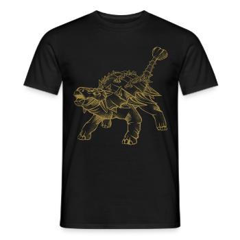 Ankylosaurus - Men's T-Shirt - black - Front - AI Model Male 178 light (178cm)