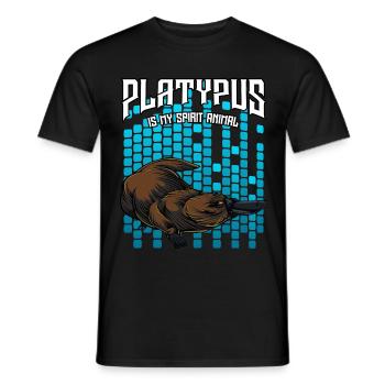 Platypus Is My Spirit Animal Platypus Gift - Men's T-Shirt - black - Front - AI Model Male 178 light (178cm)