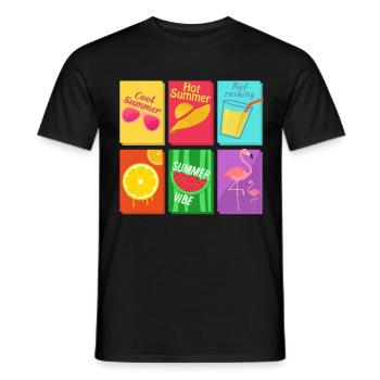 summer - Men's T-Shirt - black - Front - AI Model Male 178 light (178cm)