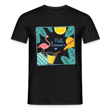 summer - Men's T-Shirt - black - Front - AI Model Male 178 light (178cm)