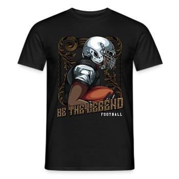 American Football The Legend | Ball sport gift - Men's T-Shirt - black - Front - AI Model Male 178 light (178cm)