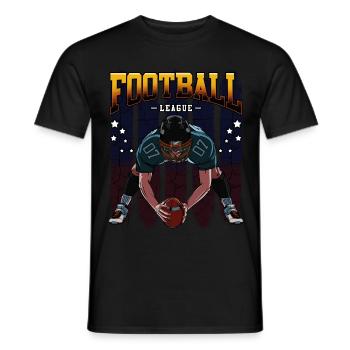 American Football Liebhaber Ballsport Geschenkidee - Männer T-Shirt - Schwarz - Vorne - AI Model Male 178 light (178cm)