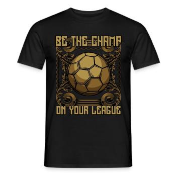 Être le champion | Cadeau de sport de ballon de football - T-shirt homme - noir - Devant - AI Model Male 178 light (178cm)