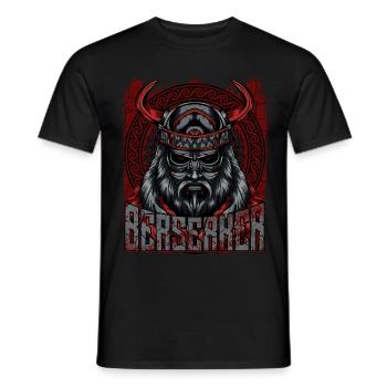 Viking Berserker Seekrieger Nordisch Geschenkidee - Männer T-Shirt - Schwarz - Vorne - AI Model Male 178 light (178cm)