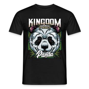 Panda Bear Bamboo Bear Great Panda wildlife gift - Men's T-Shirt - black - Front - AI Model Male 178 light (178cm)