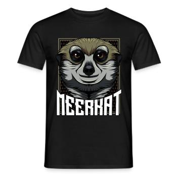 Suricate visage Amour des animaux - T-shirt homme - noir - Devant - AI Model Male 178 light (178cm)
