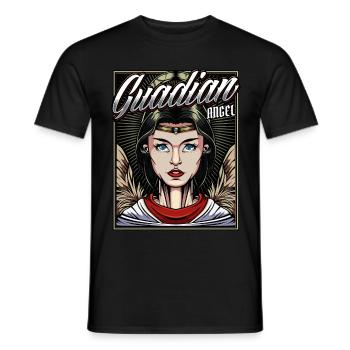 Guardian Angel Angel Seraphim Holy Sky Gift - Men's T-Shirt - black - Front - AI Model Male 178 light (178cm)