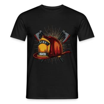 fire Department - Men's T-Shirt - black - Front - AI Model Male 178 light (178cm)