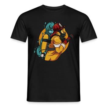 fire Department - Men's T-Shirt - black - Front - AI Model Male 178 light (178cm)