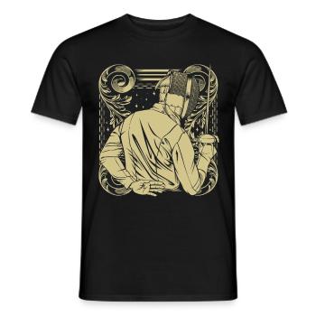 clôture - T-shirt homme - noir - Devant - AI Model Male 178 light (178cm)