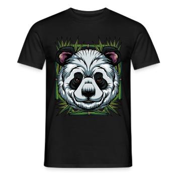 Pandabär - Männer T-Shirt - Schwarz - Vorne - AI Model Male 178 light (178cm)