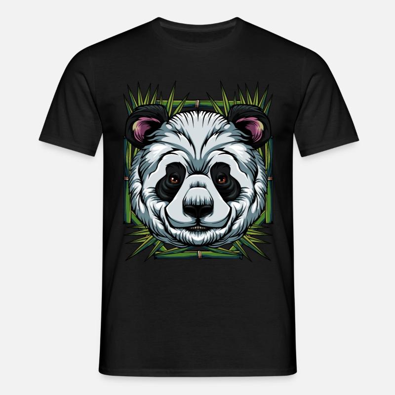 Pandabär - Männer T-Shirt - Schwarz