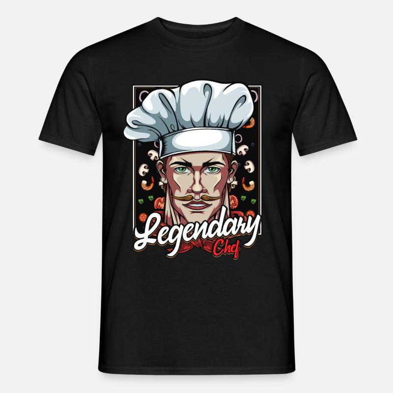Chefkoch Küchenchef Kochkunst Kochen Geschenkidee - Männer T-Shirt - Schwarz