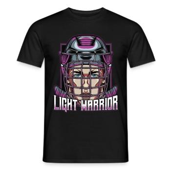 Ice hockey mask hockey stick sport gift idea - Men's T-Shirt - black - Front - AI Model Male 178 light (178cm)
