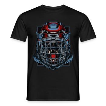Hockey Wolf Wölfe Wolfpack Eishockey Raubtier - Männer T-Shirt - Schwarz - Vorne - AI Model Male 178 light (178cm)