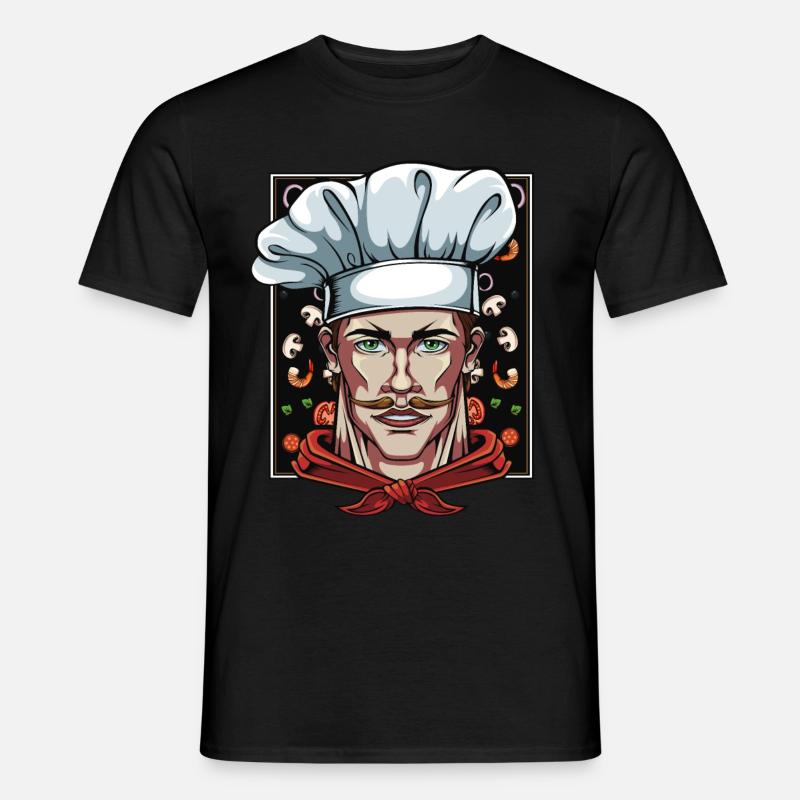 Küchenchef Chefkoch Chef Köche Restaurant Kochen - Männer T-Shirt - Schwarz