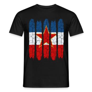 Cadeau tendance couleurs nationales de la Yougoslavie - T-shirt homme - noir - Devant - AI Model Male 178 light (178cm)