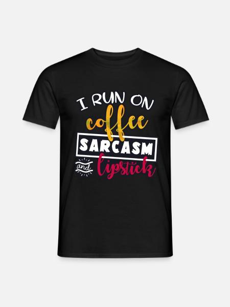 Kaffee Lippenstift - Männer T-Shirt - Schwarz