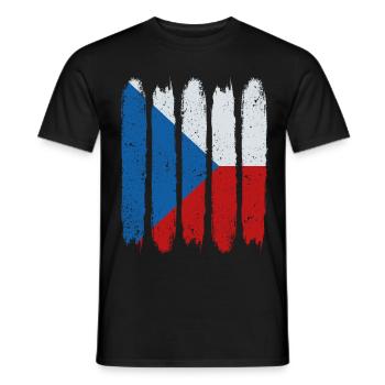 Tschechische Republik - Männer T-Shirt - Schwarz - Vorne - AI Model Male 178 light (178cm)