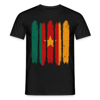 Kamerun - Männer T-Shirt - Schwarz - Vorne - AI Model Male 178 light (178cm)