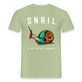 slug - Men's T-Shirt - sage - Front - AI Model Male 178 light (178cm)